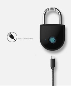 Ổ khoá kết nối điện thoại App vân tay thông minh sạc điện chống trộm USB