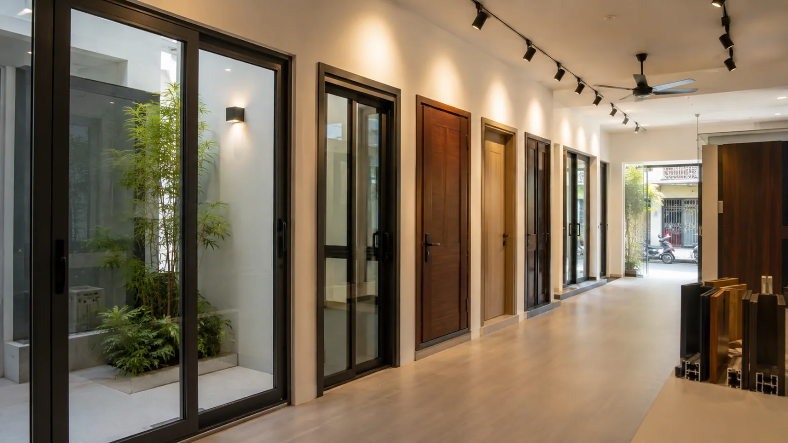 các mẫu mã cửa nhôm xingfa và cửa nhựa lõi thép