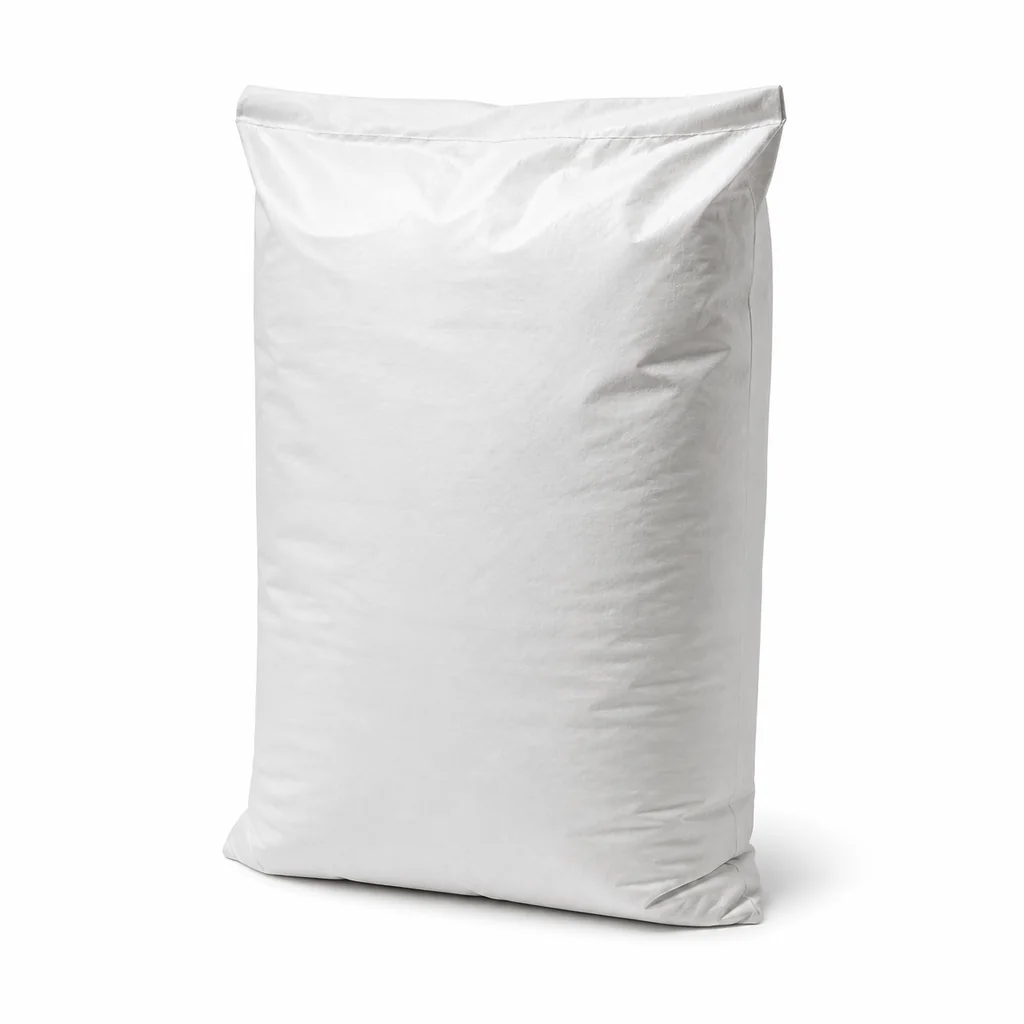 Bột trét Jotun Interior & Exterior Putty bao 40kg cạnh mảng tường đang bả phẳng trước khi sơn