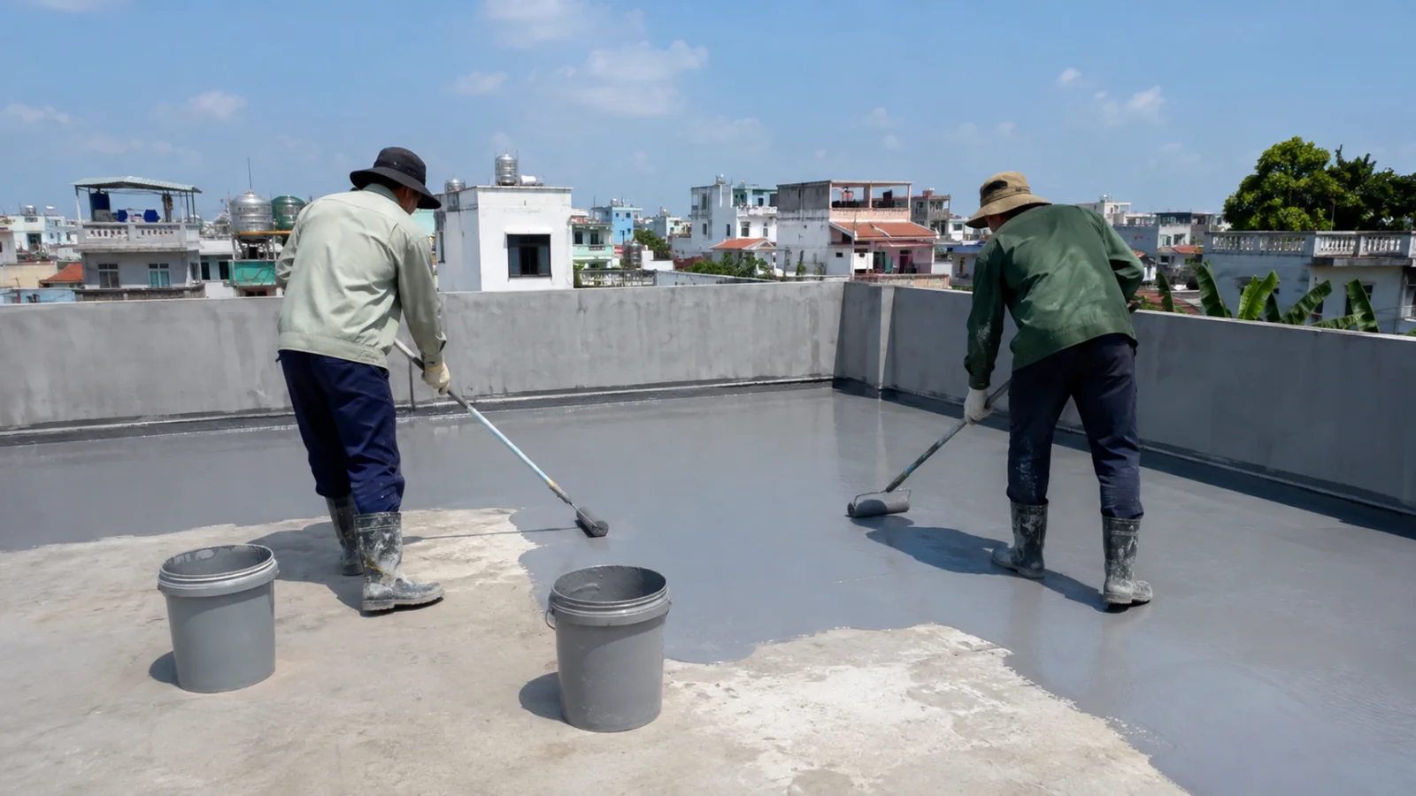 chống thấm sân thượng nhà ở