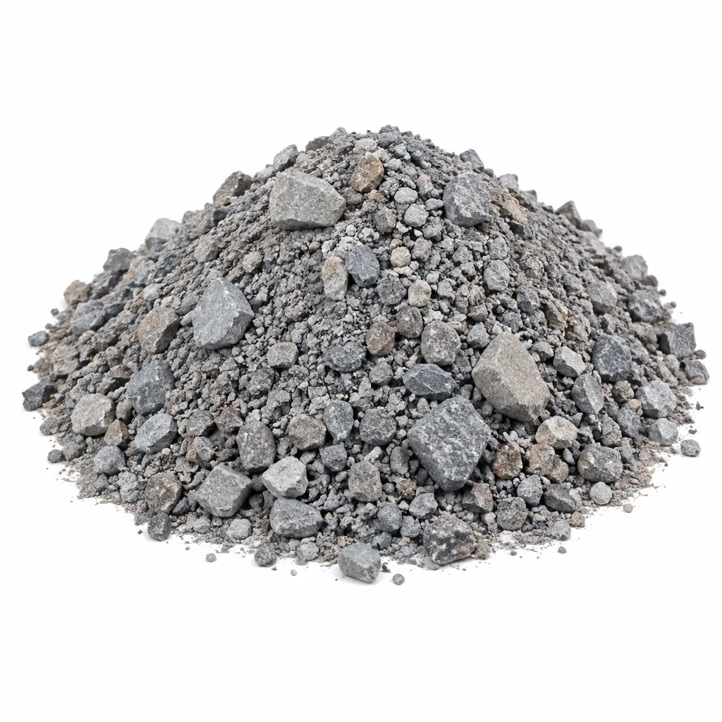 Đá 0x4 xanh Biên Hòa (đá cấp phối) tập kết tại công trình