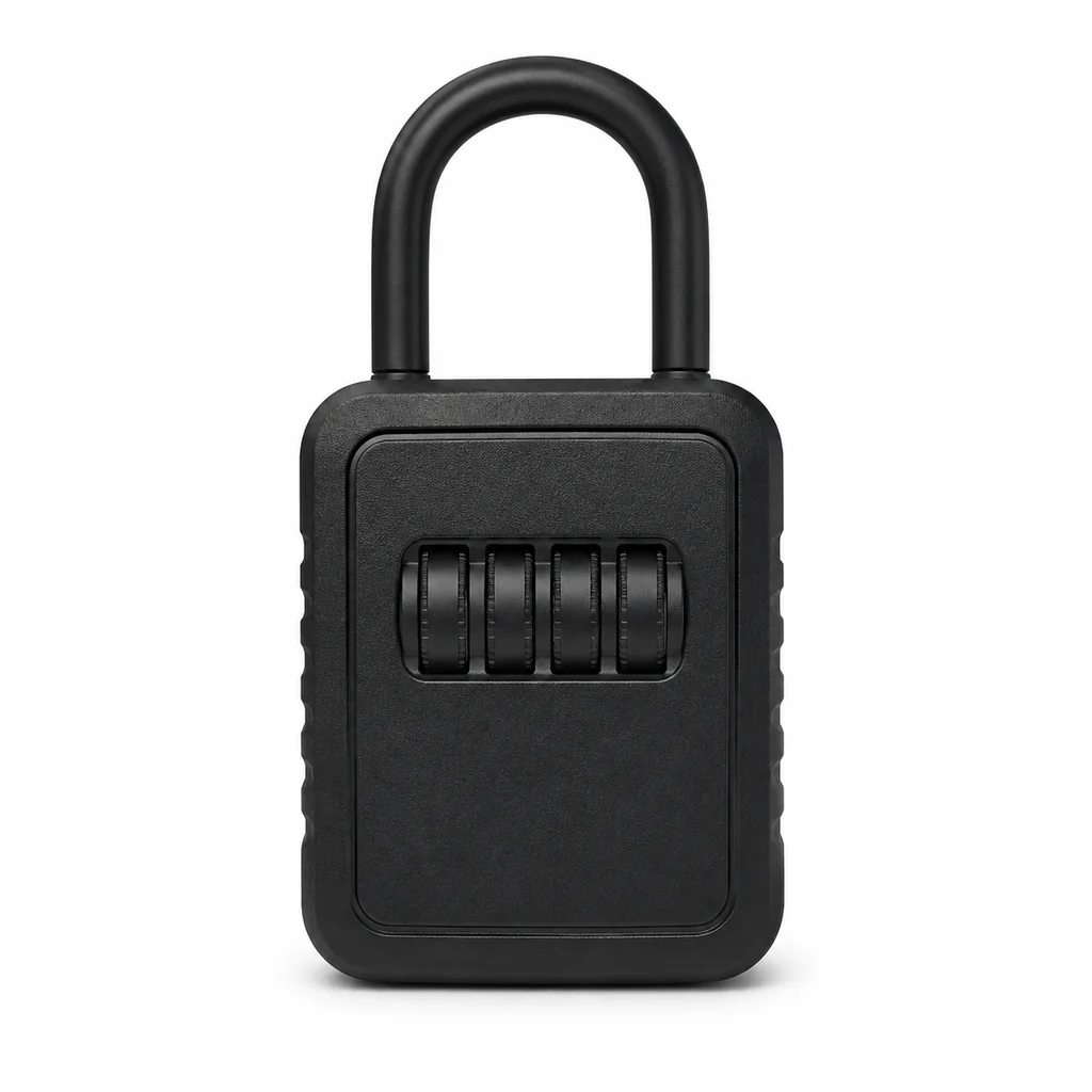 Hộp đựng khoá 4 mã số lock box Horizen đặt cạnh chìa phòng tại lối vào homestay