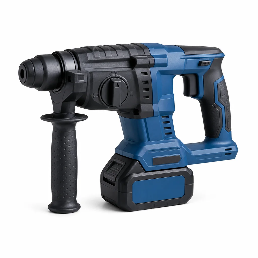 Máy khoan bê tông pin Bosch GBH 180-LI 18V đặt trên giàn giáo công trình
