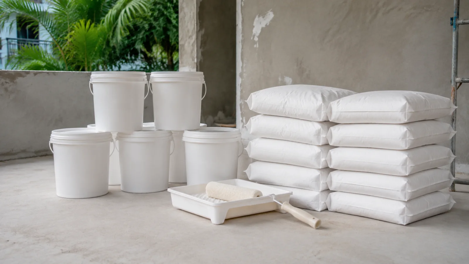 sơn lót nội thất và bột trét tường