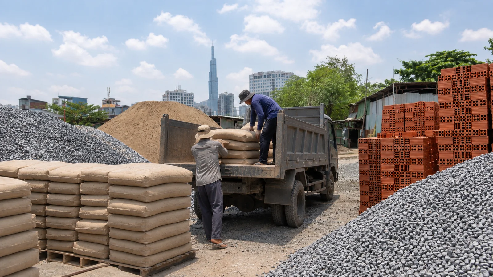 Vật liệu xây dựng giao tận nơi TP.HCM